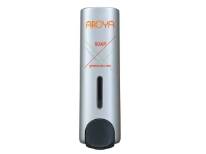 Aroya Slim Silver Finish Refillable Hand Soap Dispenser