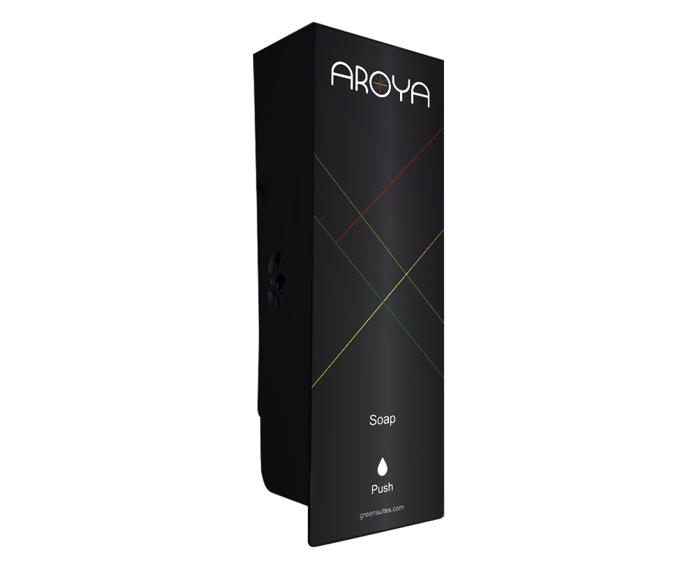Aroya Odyssey Black Hand Soap Refillable Dispenser