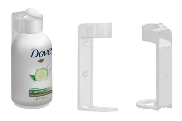 Dove Pro Cucumber Shampoo Dispenser Bracket Kit – 24 Brackets with Filled Bottles