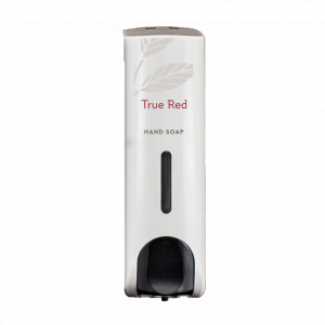 True Red Slim White Refillable Hand Soap Dispenser