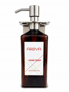 Aroya Kiff Silver Hand Soap Refillable Dispenser