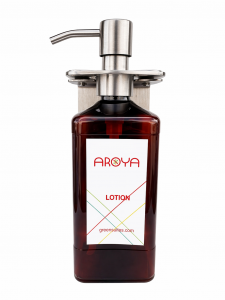 Aroya Kiff Silver Lotion Refillable Dispenser