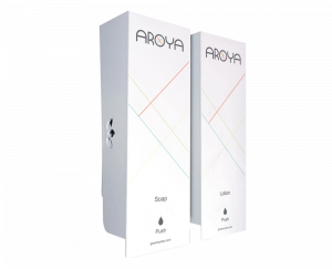 Aroya Odyssey White Hand Soap & Lotion Dispenser Set
