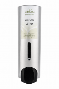 Natura Slim Silver Finish Refillable Lotion Dispenser