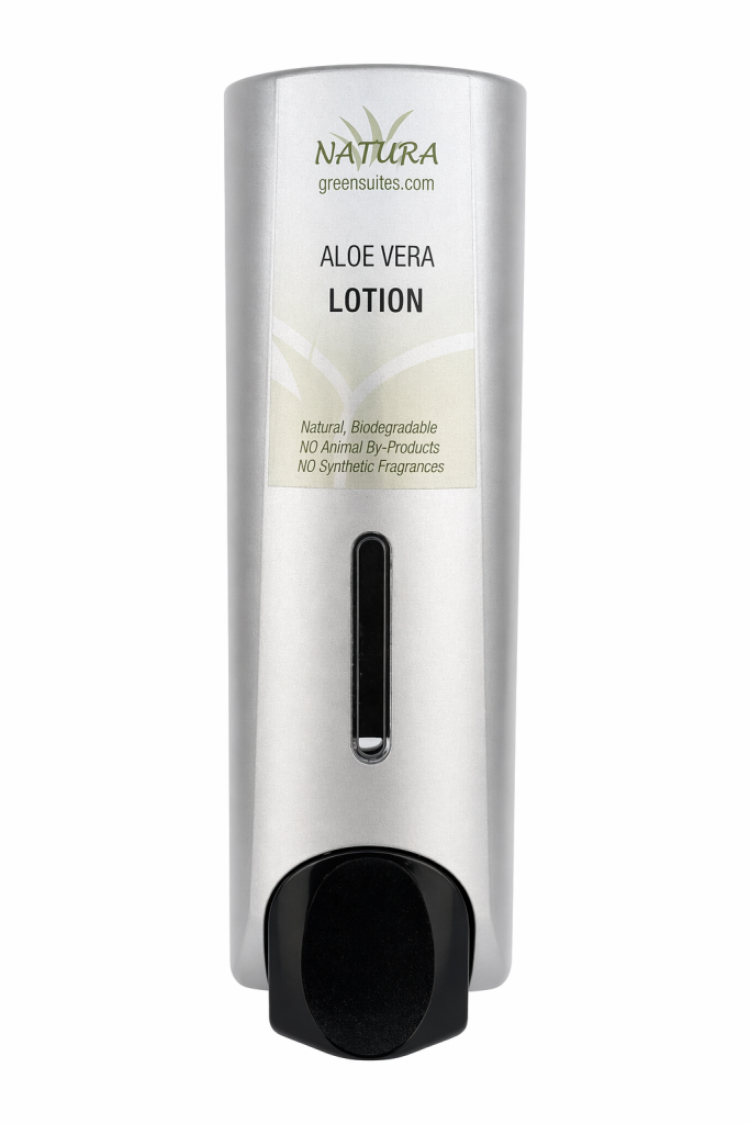 Natura Slim Silver Finish Refillable Lotion Dispenser