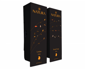 Natura Odyssey Black Hand Soap & Lotion Refillable Dispenser Set