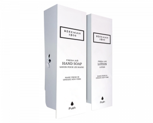 Beekman Fresh Air Odyssey White Hand Soap & Lotion Refillable Dispenser Set