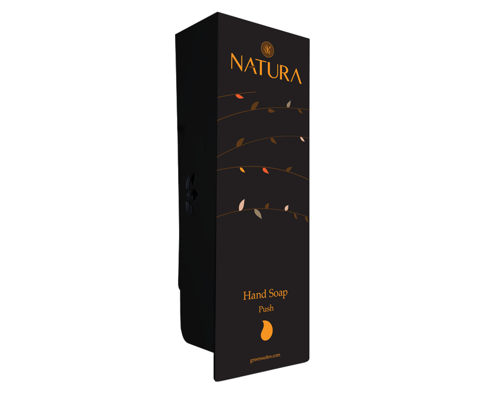Natura Odyssey Black Hand Soap Refillable Dispenser