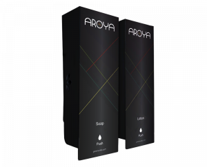 Aroya Odyssey Black Hand Soap & Lotion Dispenser Set