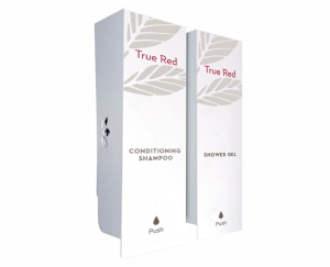 True Red Odyssey White Conditioning Shampoo & Shower Gel Refillable Dispenser Set