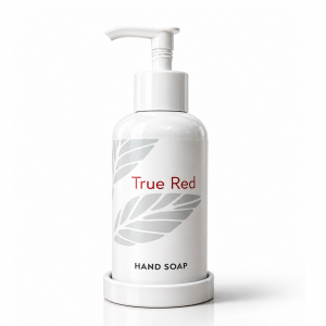 True Red Pump+ White Hand Soap Dispenser