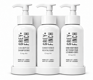 Grey + Finch Pump+ trio (Shampoo, Conditioner & Body Wash) Refillable Dispenser Set